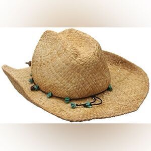 SCALA - RAFFIA WESTERN COWBOY HAT
